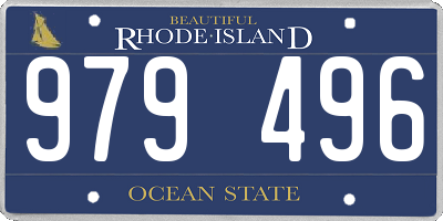 RI license plate 979496