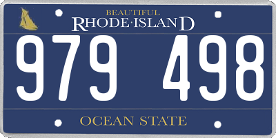 RI license plate 979498
