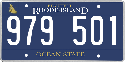 RI license plate 979501