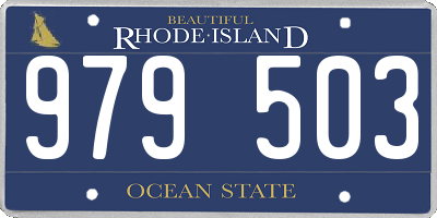 RI license plate 979503