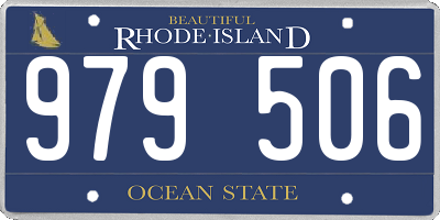 RI license plate 979506