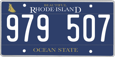 RI license plate 979507