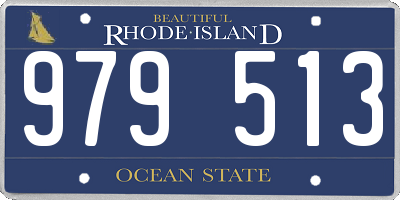 RI license plate 979513