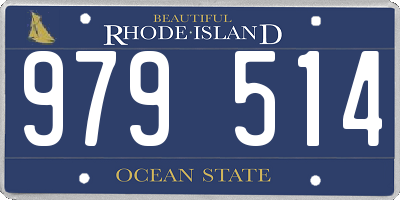 RI license plate 979514