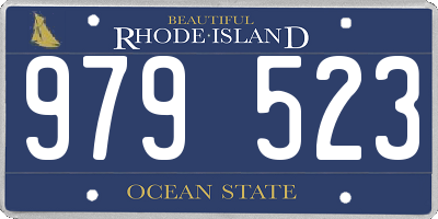 RI license plate 979523