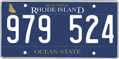 RI license plate 979524