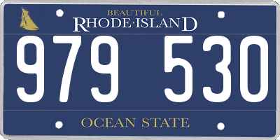 RI license plate 979530