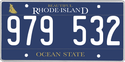RI license plate 979532