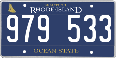 RI license plate 979533