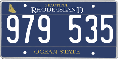 RI license plate 979535