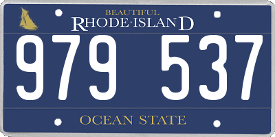RI license plate 979537