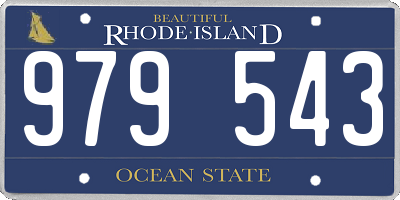 RI license plate 979543