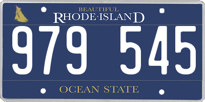 RI license plate 979545