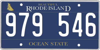 RI license plate 979546
