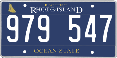 RI license plate 979547