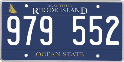 RI license plate 979552