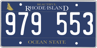 RI license plate 979553