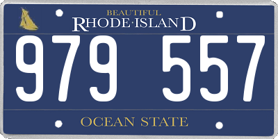 RI license plate 979557