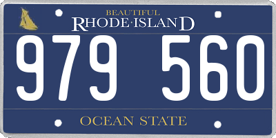 RI license plate 979560