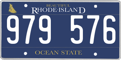 RI license plate 979576