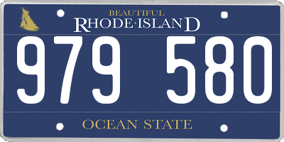 RI license plate 979580