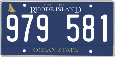 RI license plate 979581