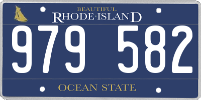 RI license plate 979582