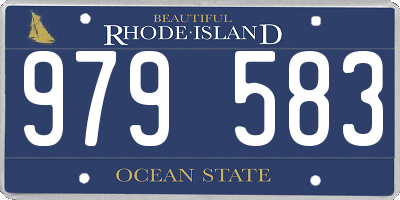 RI license plate 979583