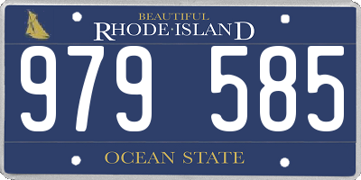 RI license plate 979585