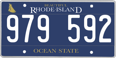 RI license plate 979592