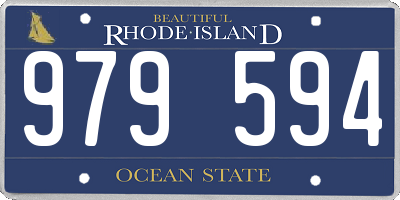 RI license plate 979594