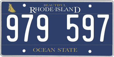 RI license plate 979597