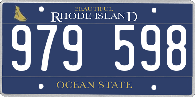 RI license plate 979598