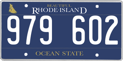 RI license plate 979602