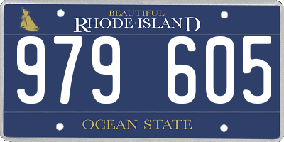 RI license plate 979605