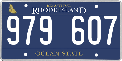 RI license plate 979607