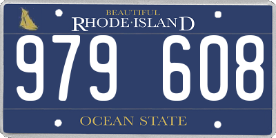 RI license plate 979608