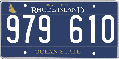 RI license plate 979610