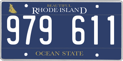 RI license plate 979611