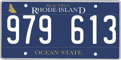 RI license plate 979613