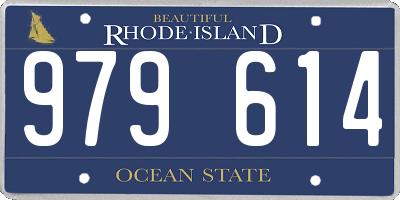 RI license plate 979614