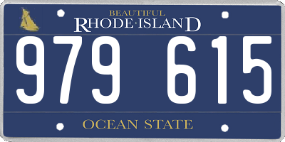 RI license plate 979615