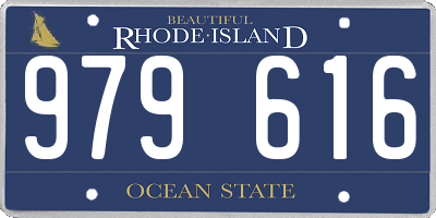 RI license plate 979616