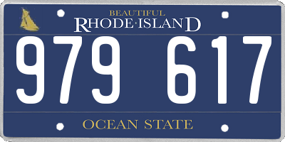 RI license plate 979617