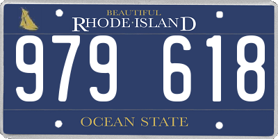 RI license plate 979618