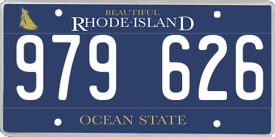 RI license plate 979626