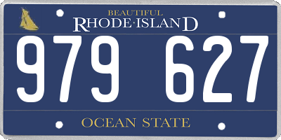 RI license plate 979627