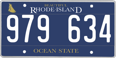 RI license plate 979634