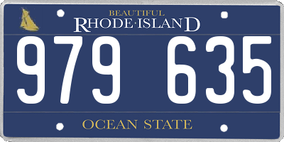 RI license plate 979635