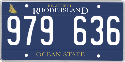 RI license plate 979636